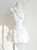 Trendy A Line Halter Yellow Chiffon Mini Short Formal 8th Grade Homecoming Dresses Summer Middle School Hoco Dress Homecoming Outfits HZ1121