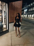 Pretty Sheath Square Neck Sleeveless Black Short Formal 8th Grade Homecoming Dresses Summer Middle School Hoco Dress Homecoming Outfits HZ1121