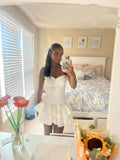 Cute Sheath Sweetheart White Lace Short Formal 8th Grade Homecoming Dresses Summer Middle School Hoco Dress Homecoming Outfits HZ1121