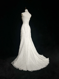 Vintage Wedding Dress 1950s 1940s Mermaid Strapless Lace White Long Wedding Dresses Bridal Gowns Brides Gown HZ1121