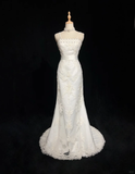 Vintage Wedding Dress 1970s Mermaid Spaghetti Straps Lace Long Wedding Dresses Bridal Gowns Elegant Brides Gown HZ1121