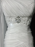 Retro Wedding Dress 1950s 1940s Mermaid One Shoulder Chiffon White Long Wedding Dresses Bridal Gowns Brides Gown HZ1121