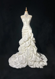 Retro Wedding Dress 1950s 1940s Mermaid Spaghetti Straps Taffeta Long Wedding Dresses Bridal Gowns Brides Gown HZ1121