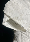 Vintage Wedding Dress 1970s A Line Scoop Neck Chiffon White Long Wedding Dresses Bridal Gowns Elegant Brides Gown HZ1121