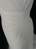Retro Wedding Dress 1950s 1940s A Line One Shoulder Chiffon White Long Wedding Dresses Bridal Gowns Brides Gown HZ1121