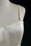Vintage Wedding Dress 1970s A Line Spaghetti Straps Satin White Long Wedding Dresses Bridal Gowns Elegant Brides Gown HZ1121