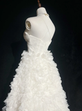 Vintage Wedding Dress 1970s Ball Gown Spaghetti Straps Tulle White Long Wedding Dresses Bridal Gowns Elegant Brides Gown HZ1121