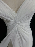 Retro Wedding Dress 1950s 1940s A Line Spaghetti Straps Chiffon White Long Wedding Dresses Bridal Gowns Brides Gown HZ1121