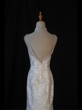 Vintage Wedding Dress 1970s Mermaid V Neck White Lace Long Wedding Dresses Bridal Gowns Elegant Brides Gown HZ1121