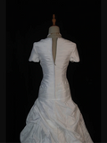 Vintage Wedding Dress 1970s Mermaid Sweetheart White Satin Long Wedding Dresses Bridal Gowns Elegant Brides Gown HZ1121
