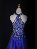 Cute A Line Spaghetti Straps Royal Blue Tulle Formal 8th Grade Homecoming Dresses Summer Middle School Hoco Dress Homecoming Outfits HZ1121