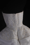 Cute Ball Gown Sweetheart White Satin Formal 8th Grade Homecoming Dresses Summer Middle School Hoco Dress Homecoming Outfits HZ1121