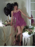 Cute A line Spaghetti Straps Grape Sleeveless Short Formal 8th Grade Homecoming Dresses Summer Middle School Hoco Dress Homecoming Outfits HZ1121