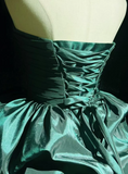 Vintage Ball Gown Sweetheart Taffeta Dark Green Sleeveless Mini Short Formal 8th Grade Homecoming Dresses Summer Middle School Hoco Dress Homecoming Outfits HZ1121