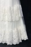 Vintage Bridal Gown 1960s A Line Strapless Tulle Lace Long White Wedding Dresses Elegant Bridal Gowns HZ1121