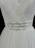 Vintage Bridal Gown 1960s Ball Gown V Neck Tulle Long White Wedding Dresses Elegant Bridal Gowns HZ1121
