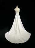 Vintage Bridal Gown 1960s Sheath Spaghetti Straps Satin White Long Summer Autumn Wedding Dresses Elegant Bridal Gowns HZ1121