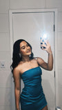 Cute Sheath Strapless Blue Sleeveless Mini Short Formal 8th Grade Homecoming Dresses Summer Middle School Hoco Dress Homecoming Outfits 25 Birthday Dress HZ1121