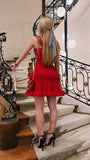 Cute A line Red Chiffon Mini Short Formal 8th Grade Homecoming Dresses Summer Middle School Hoco Dress Homecoming Outfits 25 Birthday Dress HZ1121