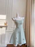 Fancy Short Hoco Dresses A line Spaghetti Straps Mint Green Formal 8th Grade Homecoming Dresses Summer Middle School Homecoming Outfits HZ1121
