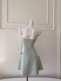 Fancy Short Hoco Dresses A line Spaghetti Straps Mint Green Formal 8th Grade Homecoming Dresses Summer Middle School Homecoming Outfits HZ1121