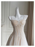 Cute A line Spaghetti Straps Champagne Sequin Short Homecoming Dress Summer Middle School Formal 8th Grade Hoco Dresses Summer Homecoming Outfits HZ1121