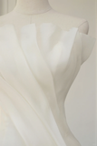 Timeless Bridal Gown Ball Gown Strapless Organza Sleeveless Long White Wedding Dresses Elegant Bridal Gowns HZ1121