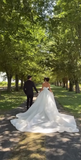 Princess Bridal Dress Ball Gown Sweetheart Sleeveless Satin White Lace Wedding Dresses Pretty Bridal Gowns HZ1121