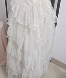 Princess Bridal Dress Ball Gown Strapless Sleeveless Lace White Appliques Wedding Dresses Pretty Bridal Gowns HZ1121