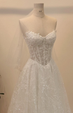 Timeless Bridal Gown Ball Gown Off The Shoulder White Lace Appliques Long Sleeves Wedding Dresses Elegant Bridal Gowns HZ1121