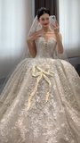 Timeless Sweetheart Ball Gown Tulle Beaded Wedding Dress Elegant Applique White Bridal Dress HZ1121