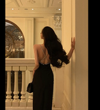 Classy Sheath Spaghetti Straps Knee Length Black Homecoming Dress Cocktail Dress Birthday Dresses HZ1121