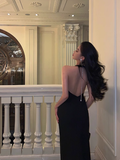 Elegant Glamour Mermaid V Neck Black Backless Long Prom Dress Party Dress Evening Dresses HZ1121