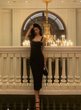 Elegant Mermaid Straps Black 23rd Birthday Dress Party Gown Birthday Outfits Birthday Dress Ideas For Women HZ1121