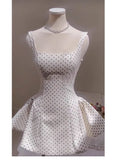 Cute A line Square Short Satin Summer Birthday Dress Hoco Dress Mini Birthday Outfit 23rd Birthday Party Dresses HZ1121