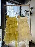 Cute A line Spaghetti Straps Short Summer Chiffon Birthday Dress Hoco Dress Birthday Outfit 23rd Birthday Mini Party Dresses HZ1121