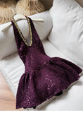 Cute A line Halter Grape Sequin Short Summer Birthday Dress Hoco Dress Mini Birthday Outfit 23rd Birthday Party Dresses HZ1121