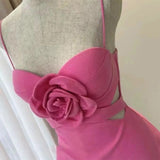Cute A line Short Hot Pink Satin Summer Birthday Dress Hoco Dress Mini Birthday Outfit 23rd Birthday Party Dresses HZ1121