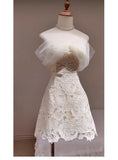 Cute A line Off The Shoulder White Summer Lace Homecoming Dress Hoco Dress Mini 20th Birthday Outfit Cocktail Dresses HZ1121