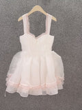 Cute A line Short Homecoming Dress Summer Pink Hoco Dresses Cocktail Dress For Senior Teens HZ1121