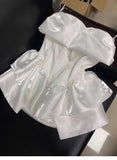 Cute A line White Short Homecoming Dress Summer Hoco Dresses Cocktail Dress For Senior Teens HZ1121