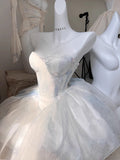 Cute Ball Gown Short Light Sky Blue Homecoming Dress Summer Hoco Dresses Cocktail Dress For Senior Teens HZ1121