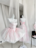 Pretty Ball Gown Short Sweetheart Pink Homecoming Dress Summer Hoco Dresses Cocktail Dress For Senior Teens HZ1121