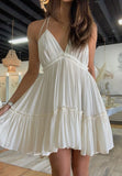 Cute A line Halter White Summer Chiffon Homecoming Dress Hoco Dress Mini 20th Birthday Outfit Cocktail Dresses HZ1121