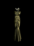 Vintage Mermaid One Shoulder Green Satin Long Evening Party Gowns Evening Formal Dresses Prom Dress HZ1121