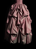 Modest Ball Gown Off The Shoulder Pink Taffeta Long Prom Dress Party Dress Graduation Dresses Sweet 16 Dress HZ1121