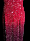 Vintage Mermaid Halter Sequin Pink Backless Long Prom Dress Party Dress Graduation Dresses HZ1121