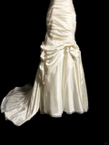 Vintage Wedding Dress Mermaid Sweetheart Ivory Long Wedding Dresses Retro 1970s Bridal Gowns HZ1121