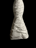Vintage Wedding Dress Mermaid Strapless Ivory Taffeta Long Wedding Dresses Retro 1970s Bridal Gowns HZ1121
