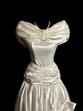 Vintage Wedding Dress Ball Gown Off The Shoulder Ivory Wedding Dresses Retro 1970s Bridal Gowns HZ1121